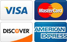 Safe and Secure Shopping. Visa®, MasterCard®, Discover® and American Express® Accepted